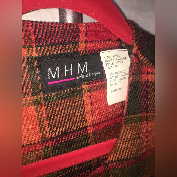 MHM Melissa Harper | Women’s Colorful Plaid Print Button Down Jacket - Picture 2 of 12